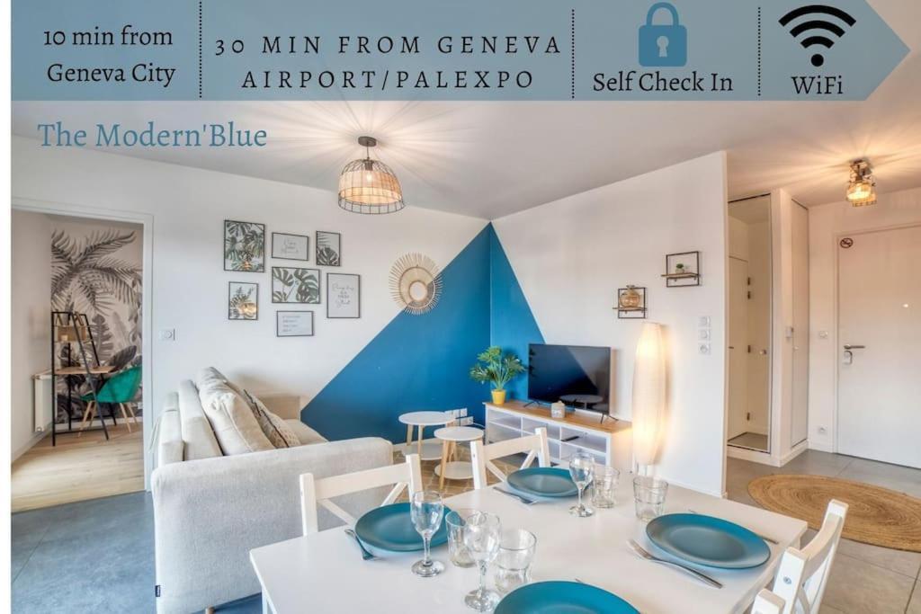 Apartamento Modern'Blue - Gare Annemasse A 3Min-Geneve Acces Direct Exterior foto